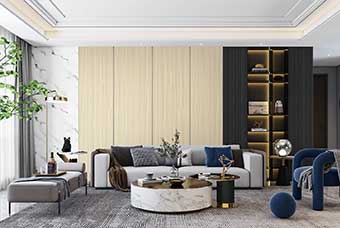 山东轻奢风格-客厅