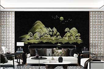 山东森佰汇航空纤维墙咔（湖光山色）